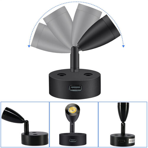 4X LED Reading Lights Spotlight RV Yacht Touch Lamp Dimmable Bedside Lamp 12-24V - Picture 9 of 16