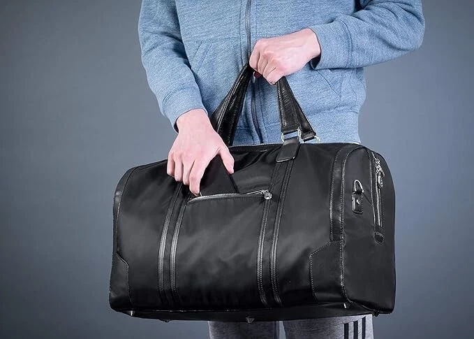 McKlein, Serie N, Pasadena, Nano Tech-Light Nylon con Borde de Cuero, Lona de 20" Foto 2 de 4