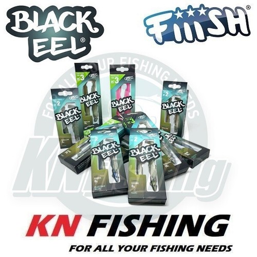 FIIISH BLACK EEL No.2 110mm Silikonköder Spinnbarsch Meer Süßwasser Angeln - Bild 1 von 20
