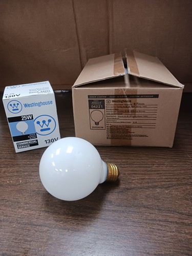 Westinghouse 25 Watts 130 v G25 Bulb #04221 - White - Value Priced 6 Pack *EXC* - Picture 5 of 8