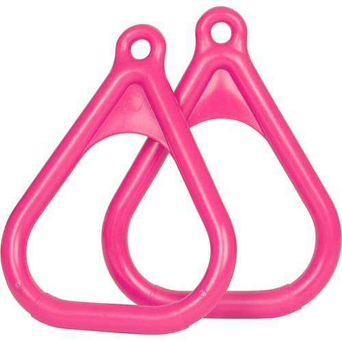 SWING SET STUFF PLASTIC TRAPEZE RINGS PINK (PAIR) fort accessories outside 0005 - Picture 7 of 8