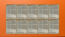 10 PCS Sticker for Window 11 Silver Color Badge Logo Decal Win 11 16mm x 23mm