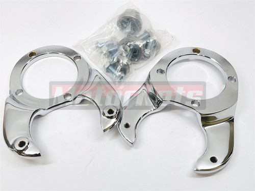 Kit de soporte de pinza de freno de disco cromado para husillos Ford 1937-48 frenos GM Hotrod - Imagen 2 de 4
