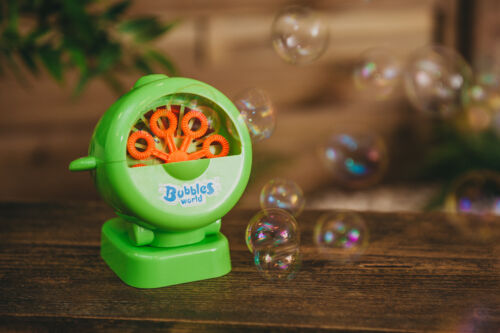 BUBBLE MAKING MACHINE BATTERY OPERATED PORTABLE INDOOR OUTDOOR TOY KID PORTABLE - Picture 10 of 12