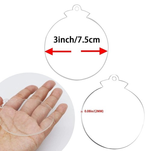Anh?nger 30 St??ck Weihnachtsbaum Zubeh?r Acryl Durchmesser 7.5cm Ersatzteile - Bild 5 von 10