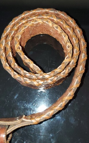 Vintage Genuine Leather Tooled Belt Handmade - Picture 3 of 12