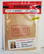 Unsolved Case Files Ashcroft, Harmony - Cold Case Murder Mystery Party Game New