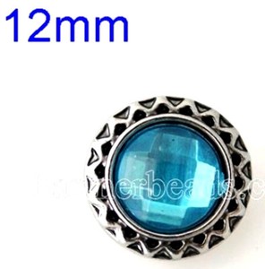 Silver Rhinestone Blue 12mm Mini Petite Charm For Ginger Snaps Magnolia Vine Silver Rhinestone Blue 12mm Mini Petite Charm For Ginger Snaps Magnolia Vine