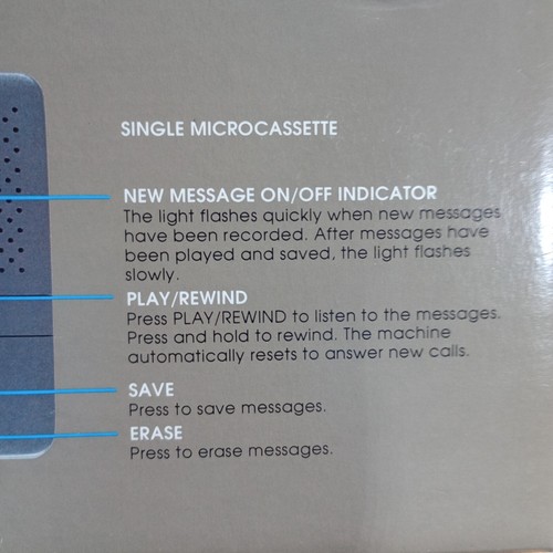 Vintage Phone Mate PhoneMate 3700 Telephone Answering Machine New In Box 1993 - Afbeelding 14 van 18