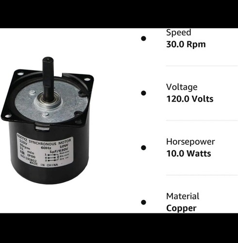 60KTYZ Synchrongetriebemotor 30U/min Doppellager Wechselstrommotor CW/CCW Steuerung 115V 60 - Bild 4 von 6
