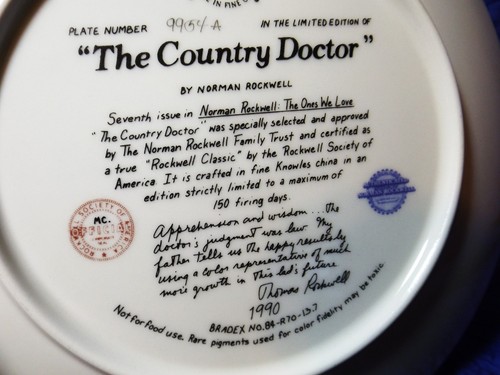 Norman Rockwell's The Country Doctor Factory Box certificato di autenticità - Foto 4 di 4