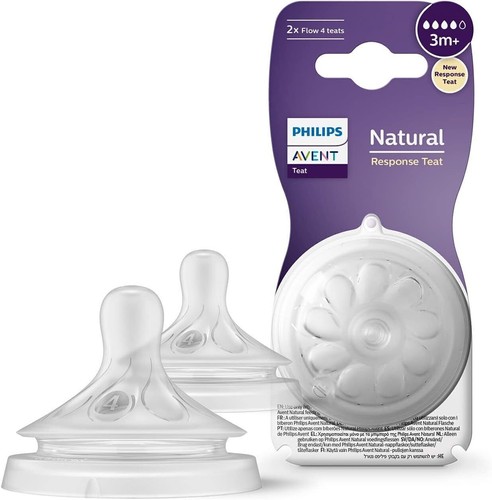 Philips Avent Natural Teats Classic Bottle Teat Nipple Slow Medium Fast 0-6month - Picture 64 of 96