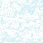 Fantasy Kingdom Toile in Blue on Sure Strip Wallpaper KI0562