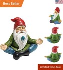 New ListingWhimsically Sculpted Zen Gnome Statue - Colorful Decor for Home and Garden