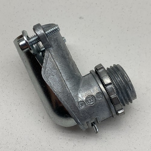 (25-Pack) 1/2" Flex Flexible Metal Conduit FMC Angle Box Connector 90-Degree - Picture 7 of 12