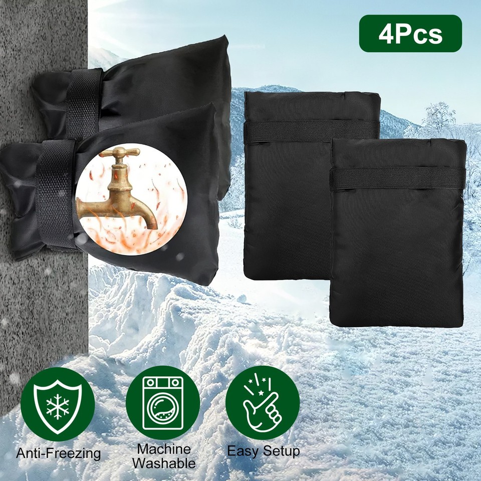 New 4Pcs Outdoor Faucet Covers Hose Bib Protectors for Winter Freeze