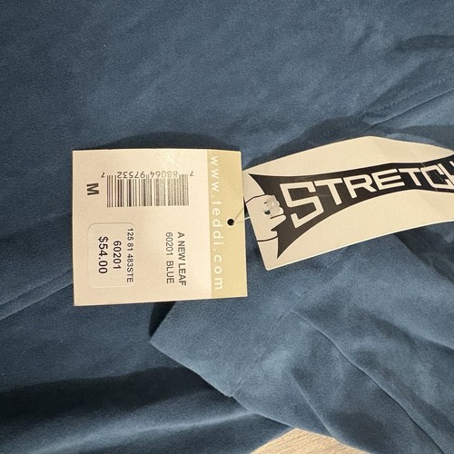 Vintage TEDDI Womens M Lightweight Windbreaker Jacket 80s 90s Retro Blue Stretch - Picture 11 of 13