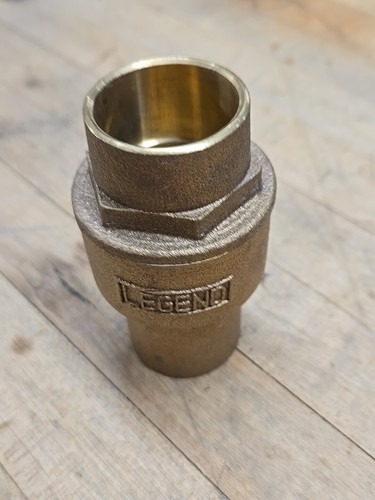 Legend 1 1/4" Bronze In-Line Spring Check Valve, Sweat - Picture 2 of 4
