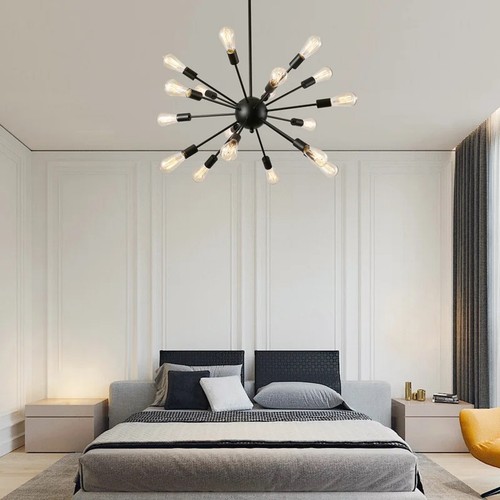 18 Lights Mount Modern Led Chandelier Sputnik Ceiling Light Fixtures Living Room - Picture 7 of 9