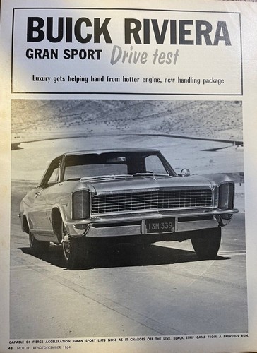 Road Test 1965 Buick Riviera Gran Sport illustrated - Picture 1 of 2