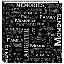 Pioneer LM-100D Magnetic 3-Ring Photo Album B W Words Same Shipping Any Qty 
