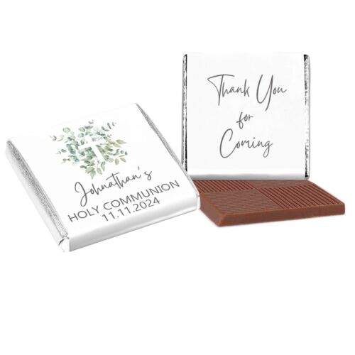 Personalised First Holy Communion Party Favours Chocolate Squares Thank You Gift - Picture 10 of 20