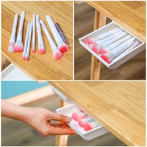 Hidden Table Under Paste Plastic Desk Organizer Pen Brush Storage Boxs Drawer Hidden Table Under Paste Plastic Desk Organizer Pen Brush Storage Boxs Drawer