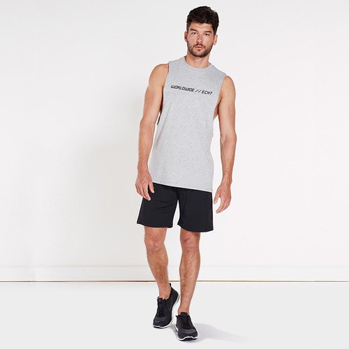 Canotta canottiera uomo Stringer taglio profondo palestra bodybuilding allenamento muscolare cotone - Foto 3 di 12