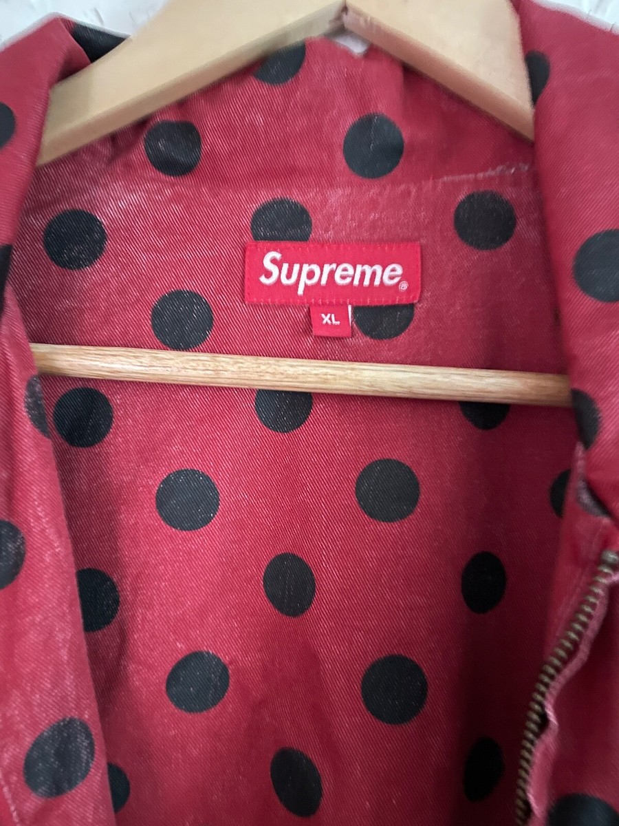 🔥 Supreme® Polka Dots 100% Rayon Work Jacket - Red - XL | eBay 🔥 Supreme® Polka Dots 100% Rayon Work Jacket - Red - XL | eBay