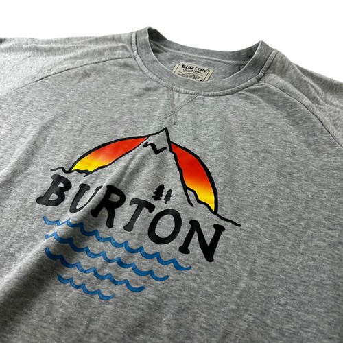Burton Durable Goods Men’s Cotton Crewneck Pullover Graphic Sweater Gray • XL