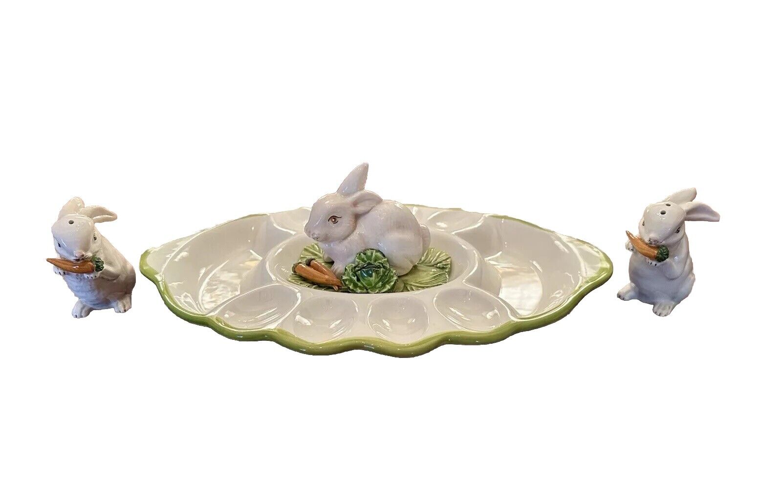31 Delicious Spring Recipes To Welcome The Season 15 Vietri Spring Vegetables Bunny Deviled Egg Platter And Salt/Pepper Shakers Set