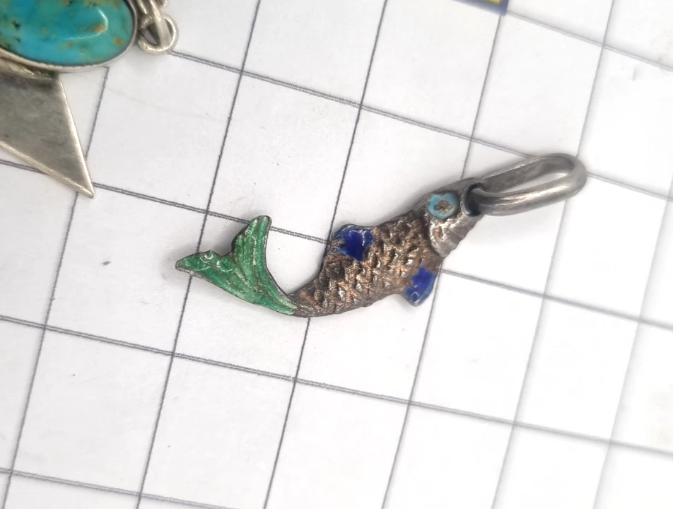 PENDENTI LOTTO GIADA TURCHESE SMALTO - Immagine 4 di 4