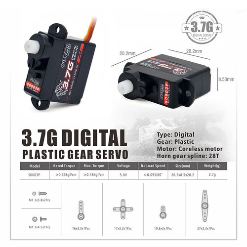 Surpass Hobby Airplane Digital Servo 2g 3.7g 4.3g 6g 8g Micro Mini Servo - Bild 4 von 17