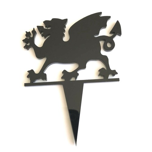 Welsh Dragon Cake & Cupcake Toppers Many Colours & Sizes Plane or Engraved - Picture 5 of 6