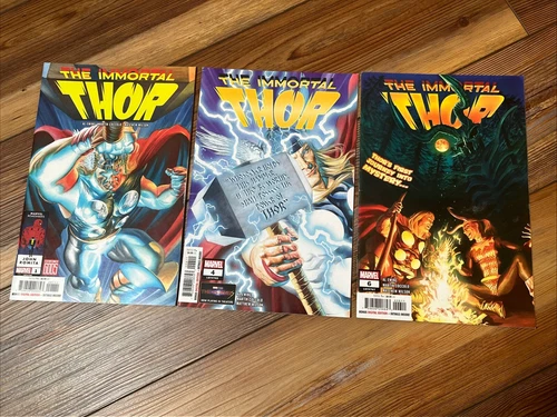 The Immortal Thor 1 , 4 and 6 Marvel Comics Al Ewing