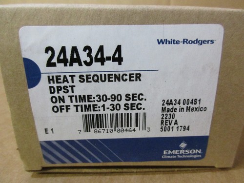 Emerson White Rodgers 24A34-4 Heat Sequencer DPST 24V - Picture 2 of 4