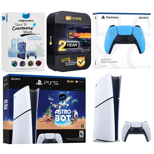 Sony PlayStation 5 Digital Astro Bot Bundle + Extra Controller + 2 Year Warranty - Picture 31 of 39