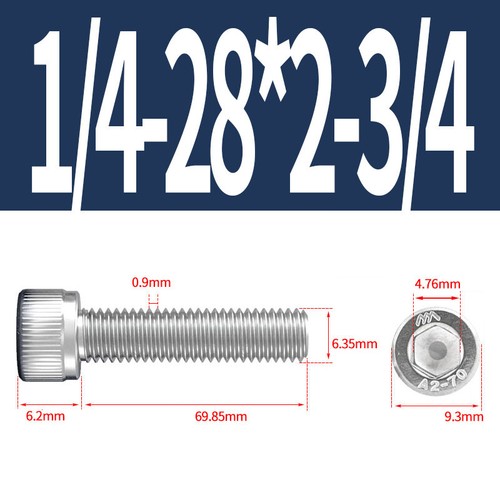 Socket Cap Screws Hex Socket UNC / UNF 304 Stainless Steel Allen Screws  - Picture 102 of 153