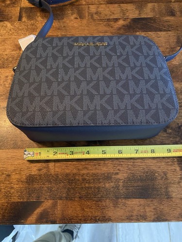 New W/Tags Michael Kors Houston Zip Crossbody, Admiral Blue - Picture 2 of 6