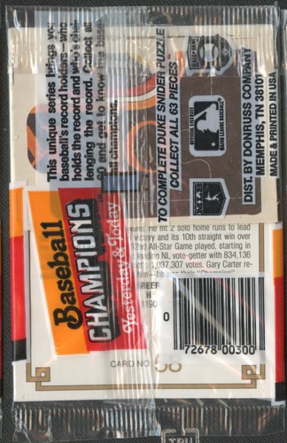 1984 Donruss Baseball Champions Pack Steve Carlton Front, Gary Carter Back - Picture 2 of 2