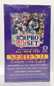1991-Pro-Set-series-2-Football-card-box-Factory-Sealed-contains-36pks