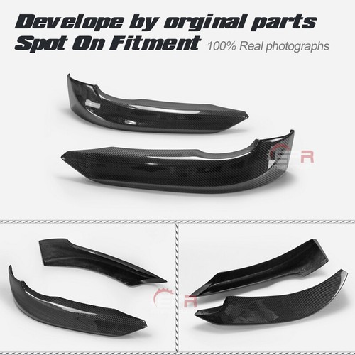 Carbon Fiber Front Bumper Lip Glossy Racing Body Kits 2pcs For 08-11 BMW E92