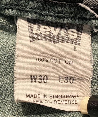 Vintage 1990s Mens Levi's Silver Tab Baggy Jeans Olive Green 30x30, Actual 29x29 - 第 12/24 張圖片