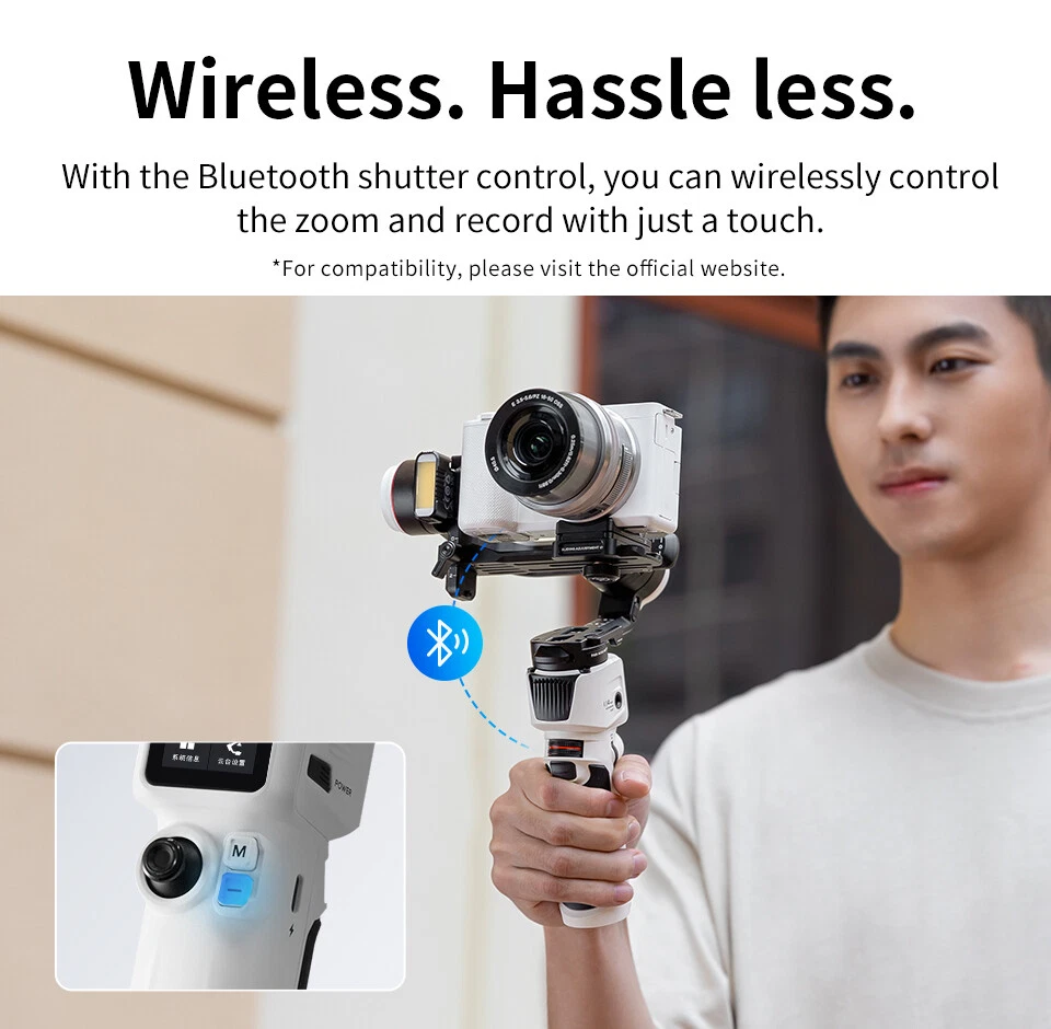 ZHIYUN Crane M3S 3-Axis Gimbal Stabilizer for Canon Nikon Sony Mirrorless Camera - Image 4 of 4