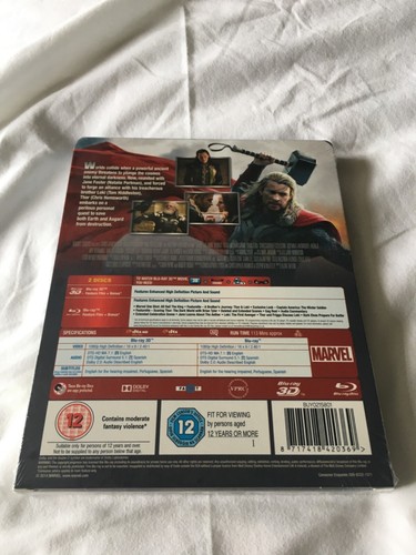 Thor and Thor 2 The Dark World Zavvi Exclusive Steelbooks Blu-Ray Reg Free - NEW - Picture 8 of 9