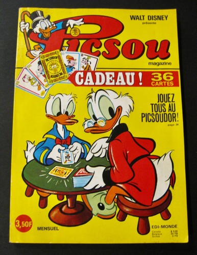 Picsou Magazine n°36 AVEC cartes Ed. Hachette 1975 TBE
