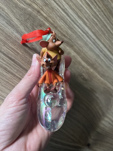 Disney Sketchbook Ornament Jaq & Gus In Glass Slipper From Cinderella - Picture 3 of 9