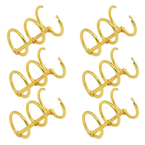 6 Pcs Loose-leaf Ring Notebook Three Hole Spine Binder Rings Office