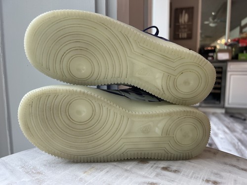 Taglia 4 - Sneakers Nike Air Force 1 basse viola scheletro Halloween - Foto 7 di 10