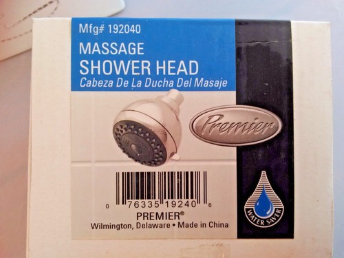 NEW Premier - 3-Function Jet Massage Showerhead - 2.5 GPM - Water Saver - Chrome - Picture 8 of 8